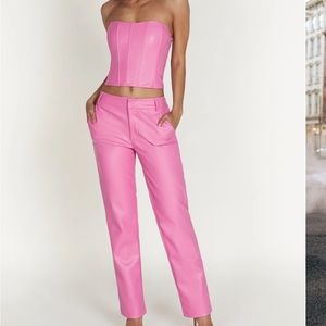 Matilda Slouchy Low Rise Faux Leather set